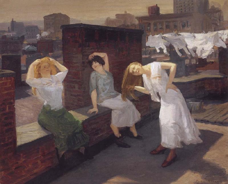 John sloan Sunday,Women Drying Their Hair